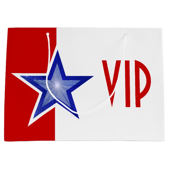 Sacola Para Presentes Grande Saco de presente VIP impressão Red Star Grande (Frente)