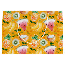 Saco de Presentes de Frutas Tropicais
