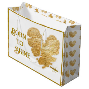 Sacola Para Presentes Grande Saco de Presentes Grande Born to Shine