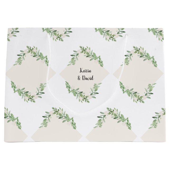 Sacola Para Presentes Grande Saco de presentes grande casado personalizado (Frente)