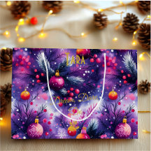 Saco de presentes grande personalizado com festivo