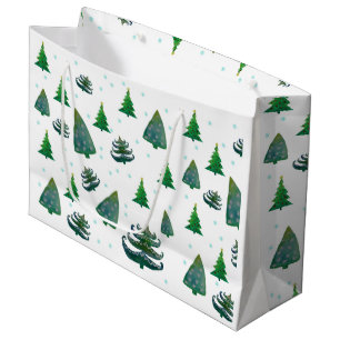Sacola Para Presentes Grande Saco de presentes personalizado - Árvores de Natal