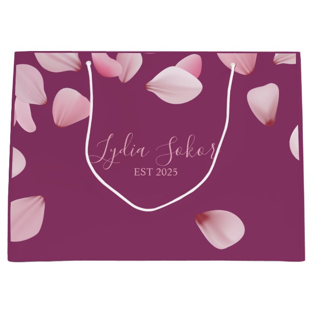 Sacola Para Presentes Grande Saco de presentes personalizado elegante com Pe Fl (Frente)