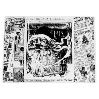 Sacola Para Presentes Grande Saco de sorriso do presente do jornal do vintage