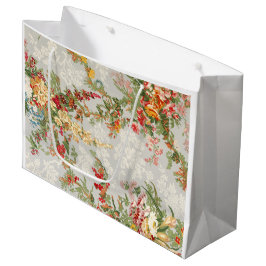 Sacola Para Presentes Grande Saco do presente com uma ilustração floral do