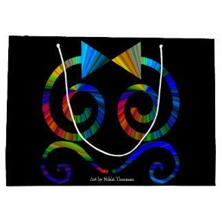 Sacola Para Presentes Grande Saco do presente da arte abstracta