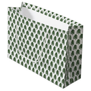 Sacola Para Presentes Grande Saco do Presente da Árvore de Natal Verde e Branco