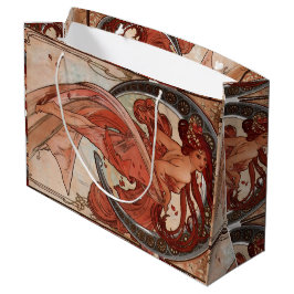 Sacola Para Presentes Grande Saco do presente da dança de Alphonse Mucha
