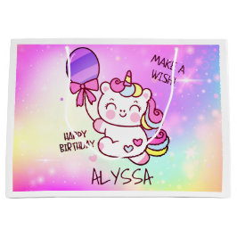 Sacola Para Presentes Grande Saco do Presente da Festa de aniversário Unicorn