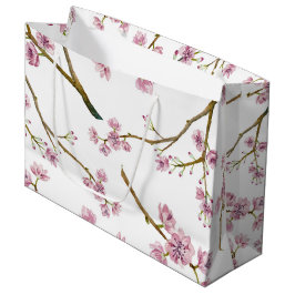 Sacola Para Presentes Grande Saco do presente da flor de cerejeira de Sakura