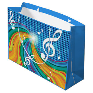 Sacola Para Presentes Grande Saco do presente da ilustração da música