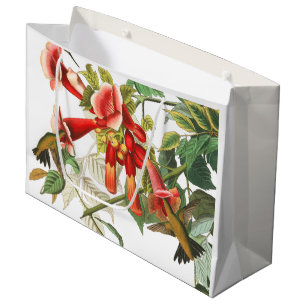 Sacola Para Presentes Grande Saco do presente de Audubon das flores dos