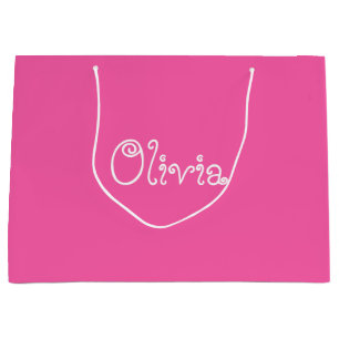 Sacola Para Presentes Grande Saco do presente do Chá de fraldas cor-de-rosa Bub