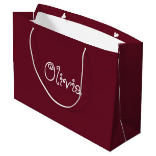 Sacola Para Presentes Grande Saco do Presente do Chá de fraldas de Cor Chili