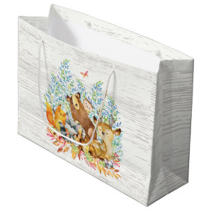 Sacola Para Presentes Grande Saco do presente do chá de fraldas dos animais da