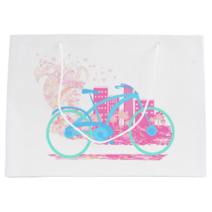 Sacola Para Presentes Grande Saco do presente do design da bicicleta