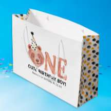 Saco do presente do primeiro aniversario bonitinho