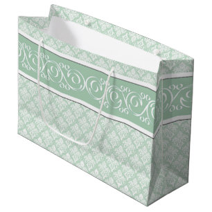 Sacola Para Presentes Grande Saco do Presente - Mole Jade Damask