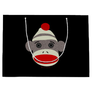 Sacola Para Presentes Grande Saco grande da cara do macaco da peúga