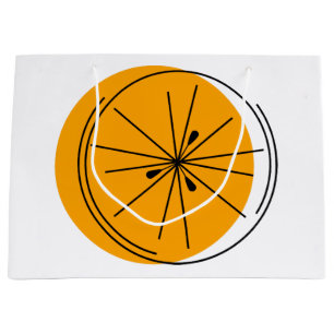Sacola Para Presentes Grande Saco grande de presente de laranja Citrus
