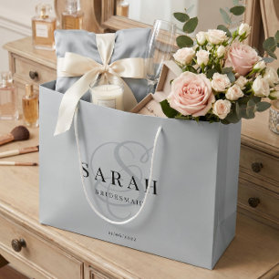 Sacola Para Presentes Grande Saco Personalizado para Damas de Honra em Azul Emp