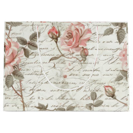 Sacola Para Presentes Grande Saco-Presente Rosa Rosa Elegante