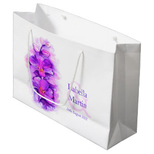 Sacola Para Presentes Grande Saco roxo do presente do favor do casamento da