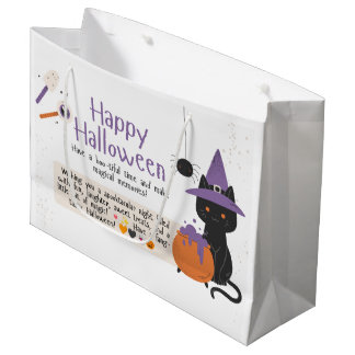 Sacola Para Presentes Grande 🎃 Sacola de Presente Grande de Halloween Assustad