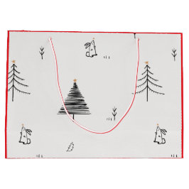 SACOLA PARA PRESENTES GRANDE SACOS DE PRESENTE COELHO E ÁRVORE DE NATAL 