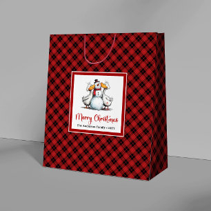 Sacola Para Presentes Grande Sacos de Presente de Natal Engraçados Patos Quirky