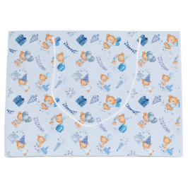 Sacola Para Presentes Grande sacos de presentes chá de fraldas azul claro