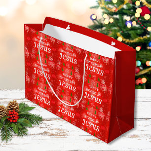 Sacola Para Presentes Grande Sacos de Presentes de Natal Cristão Feliz Aniversá