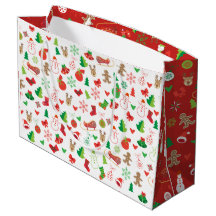 Sacos de presentes de Natal Símbolos de Natal boni