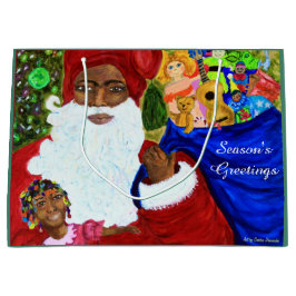 Sacola Para Presentes Grande Sacos-presente do Grande Papai Noel - Férias de Na