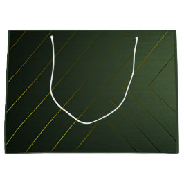 Sacola Para Presentes Grande Sage elegante verde e Dourado