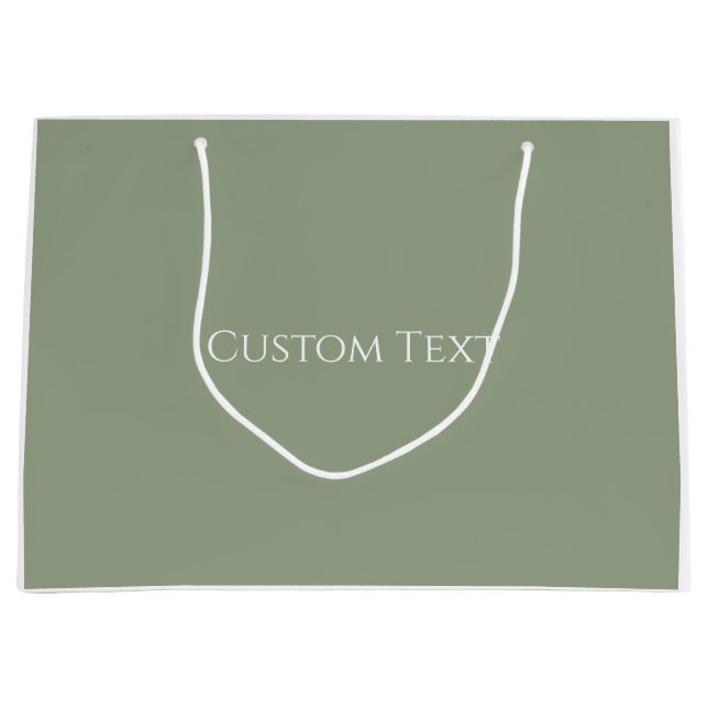 Sacola Para Presentes Grande Sage Green  (Frente)