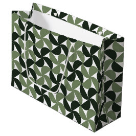 Sacola Para Presentes Grande Sage Green Mid Century Modern Pattern