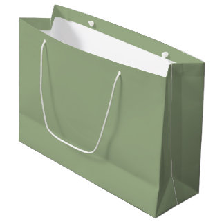 Sacola Para Presentes Grande Sage Green Solid Color Trendy Simple Modern
