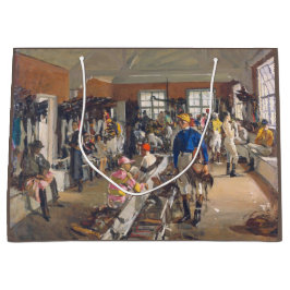 Sacola Para Presentes Grande Sala de camas dos Jockeys em Ascot Racecril