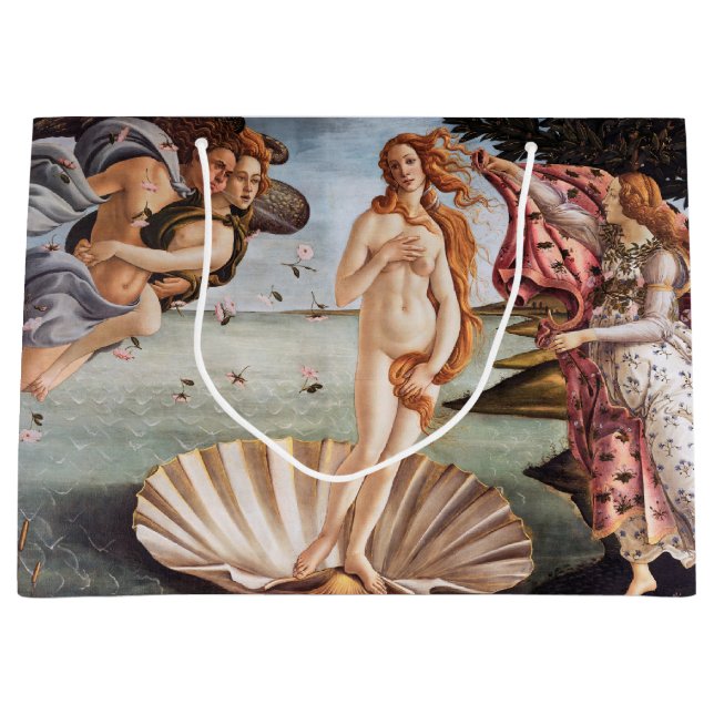 Sacola Para Presentes Grande Sandro Botticelli - Nascimento de Vênus (Frente)