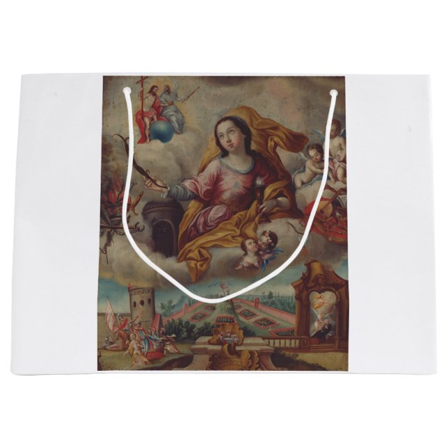 Sacola Para Presentes Grande Santo Barbara Virgin e mártir (Frente)