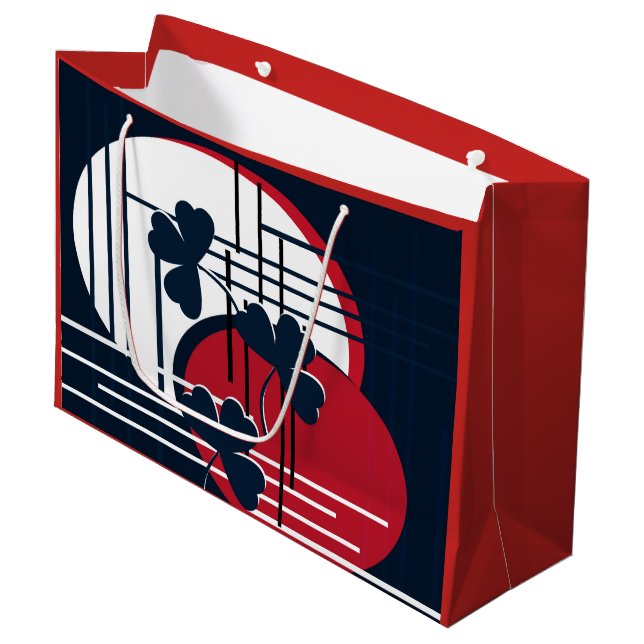 Sacola Para Presentes Grande São Patrick, abstração (Frente inclinada)