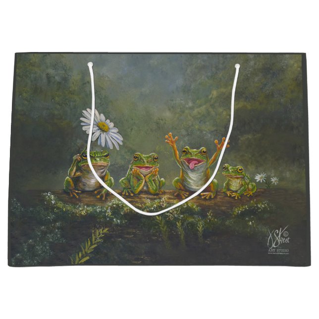 Sacola Para Presentes Grande Sapos "Daisy Day" (Frente)