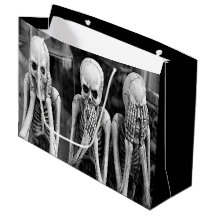 Scarny Engraçado Skeletons Halloween Gift Bag
