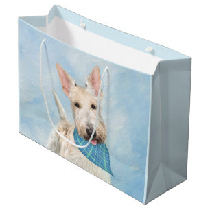Sacola Para Presentes Grande Scottish Terrier Wheaten Dog Painting