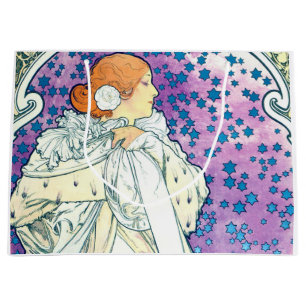 Sacola Para Presentes Grande Senhora das Camelias, Alphonse Mucha