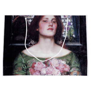 Sacola Para Presentes Grande Senhora e Rosas, John William Waterhouse