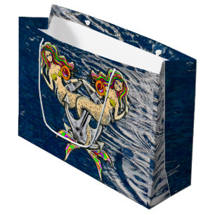Sacola Para Presentes Grande Sereias Ligadas - Design náutico para Pavimentos d