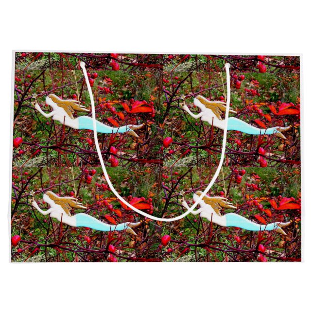 Sacola Para Presentes Grande sereias ouros (Verso)