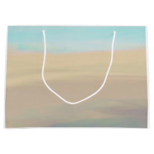 Sacola Para Presentes Grande Serena praia areia ondas de água paisagem Gift Bag